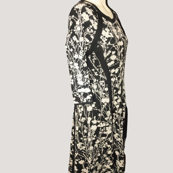 Taylor Size Large Womens Floral Print Black  White Dress Large Rayon Polyester - Picture 14 of 14